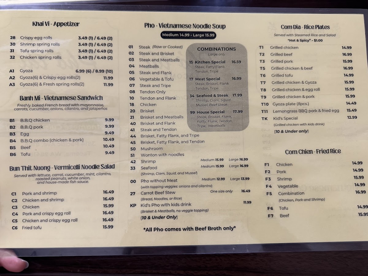 Pho Tai Menu - Image 6